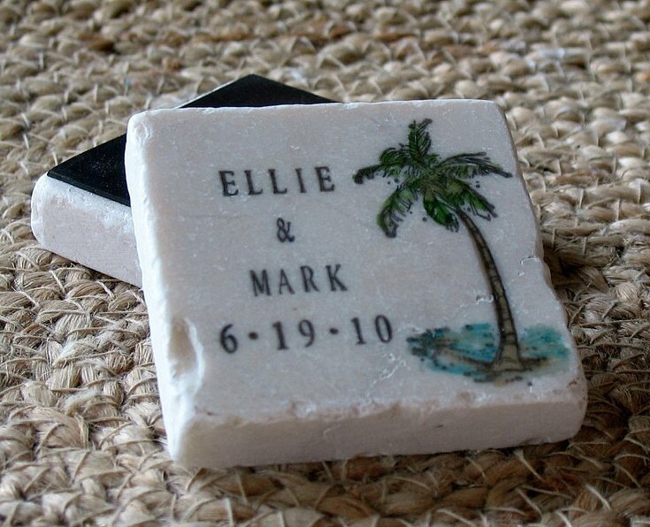 Palm Tree Save The Date Magnets Wedding Favors Set of 50