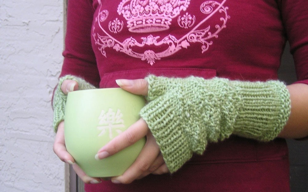 Knit Fingerless Gloves Pattern - Helping Hearts for Cheyenne River