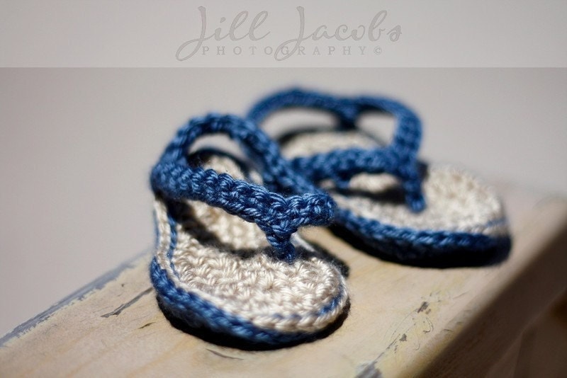 Crochet Fuzzy Flip-Flops - Myra Wood Originals