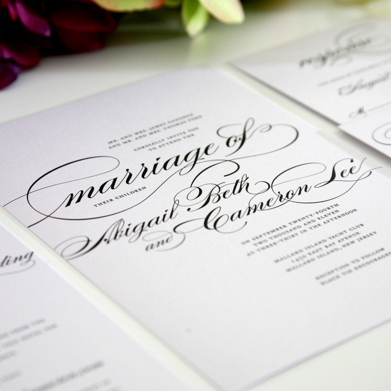 Marriage Wedding Invitation Suite Deposit to Get Started