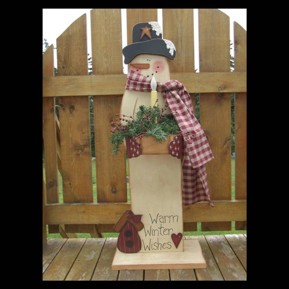 Wood Scrap Snowmen Craft Pattern – Craft Patterns, Home Decor and