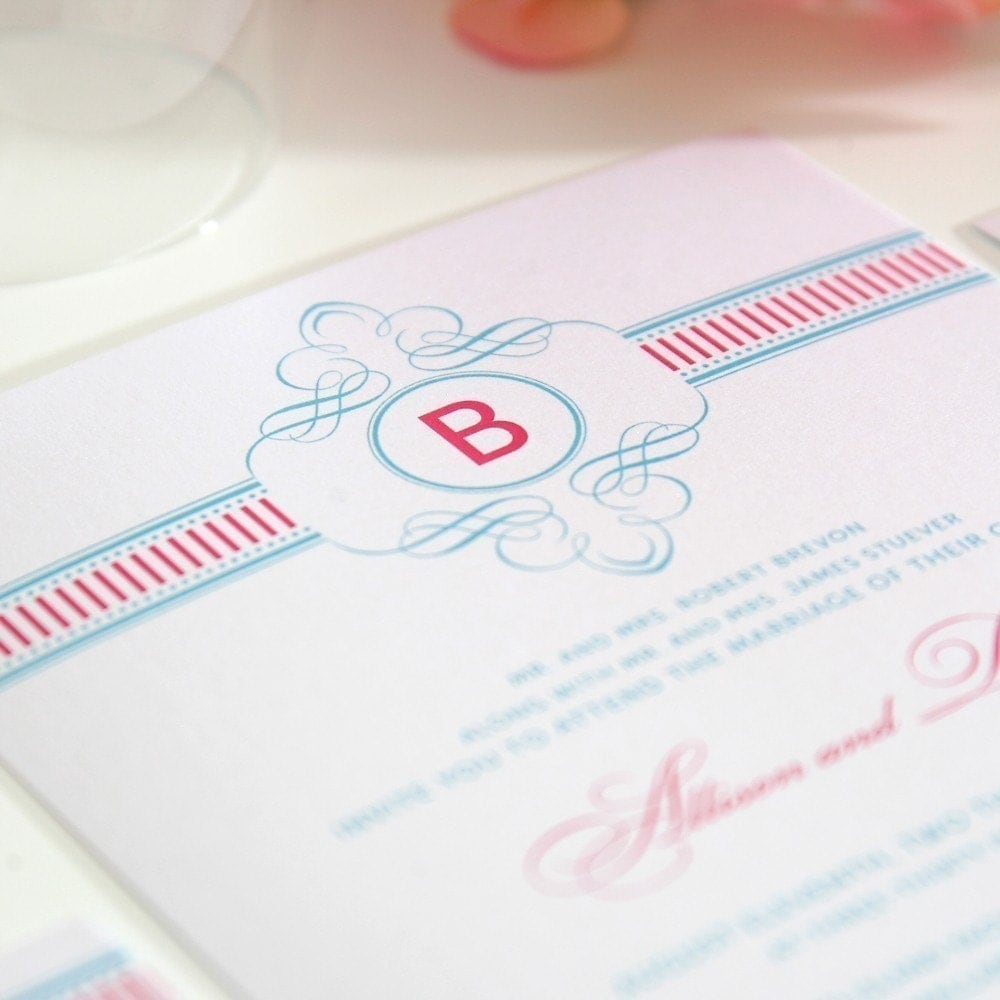 french vintage beach wedding invitations