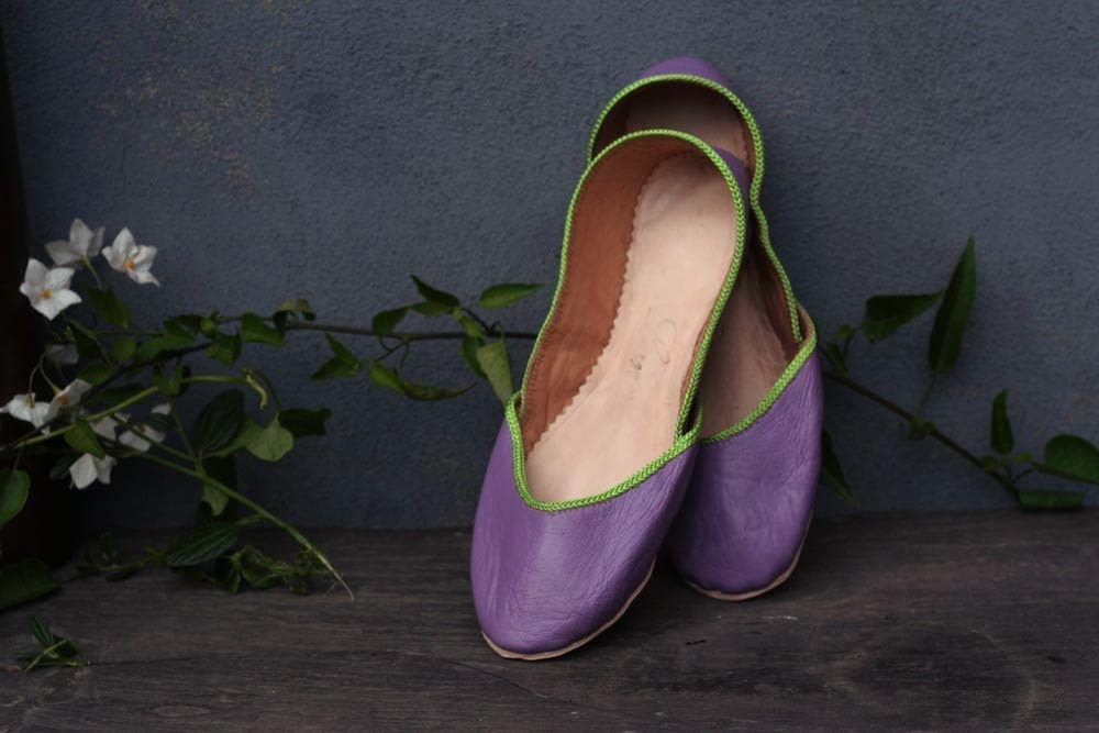 soft leather ballet flats Lavender