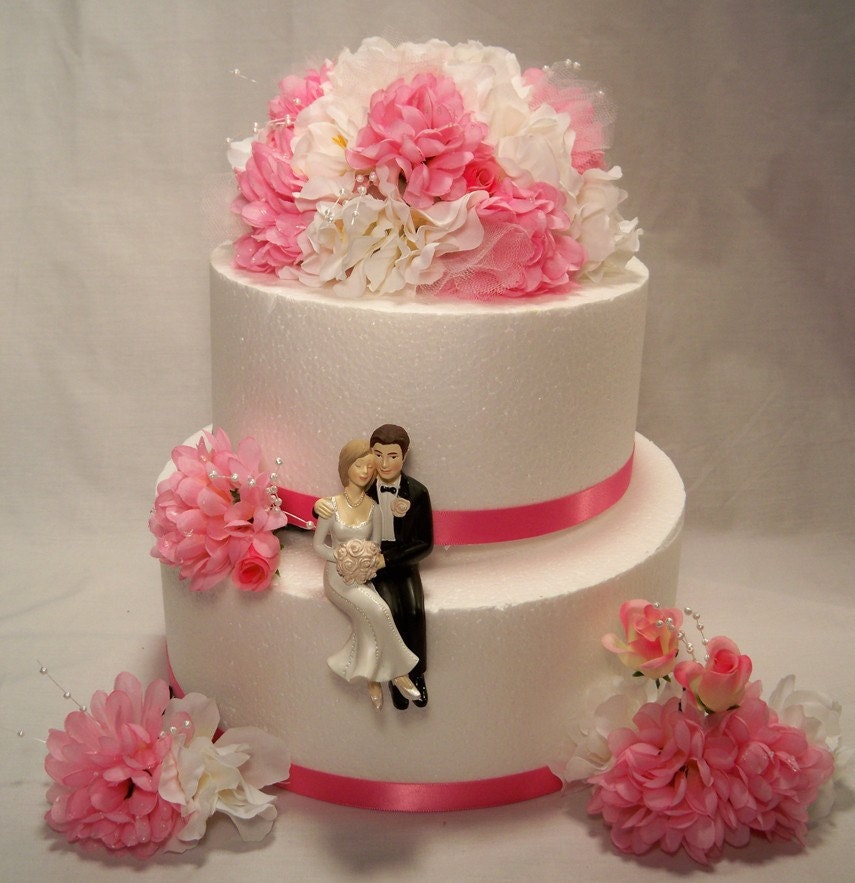 Pink Chrysanthemum Azalea Wedding Cake Topper From ItTopsTheCake