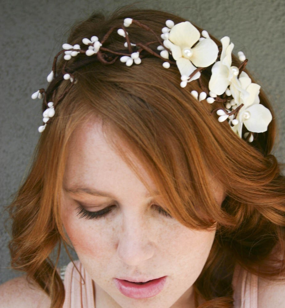 Bridal headband floral and