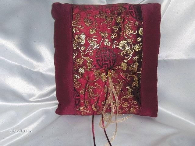 Wedding Ring Bearer Pillow Asian beach fall snowflake custom made any color 