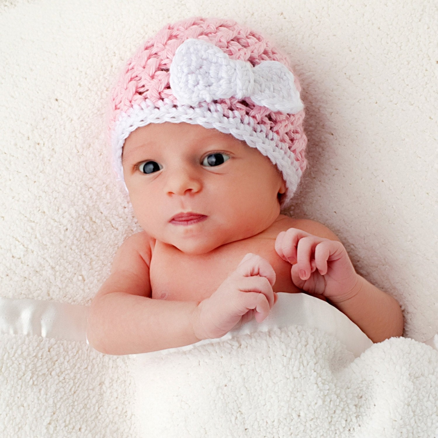 GIRL CROCHET HATS - THE STRIPED CHERRY