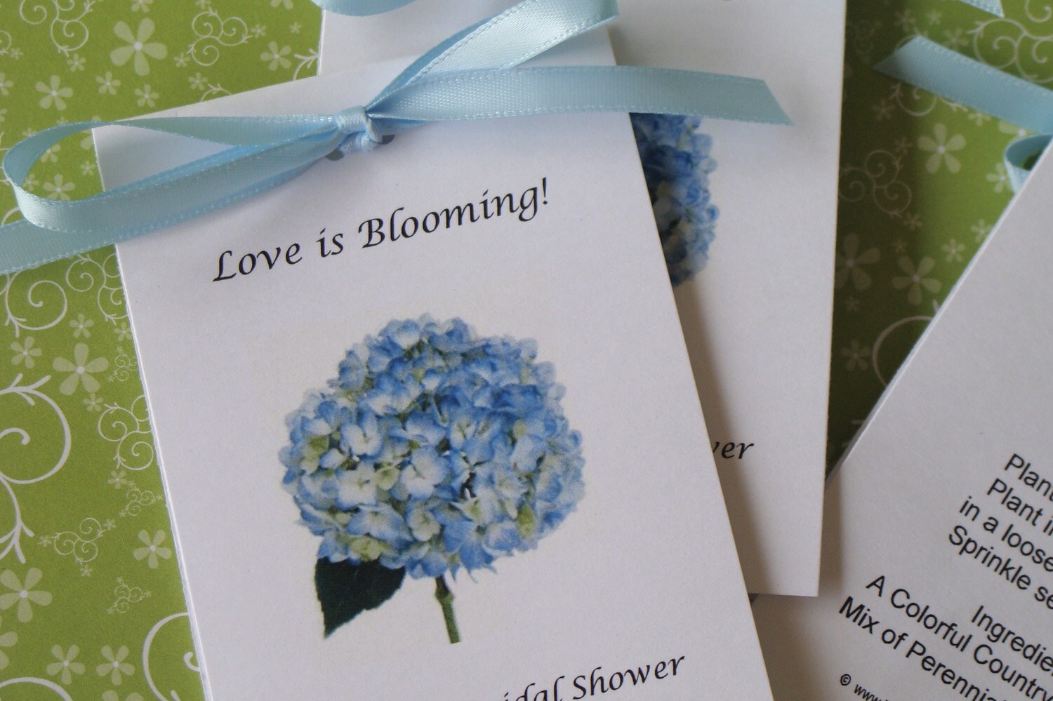 Blue Hydrangeas Wedding Favors