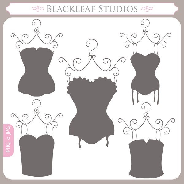 Corsets Silhouettes corsets bridal shower shabby chic lingerie shower 
