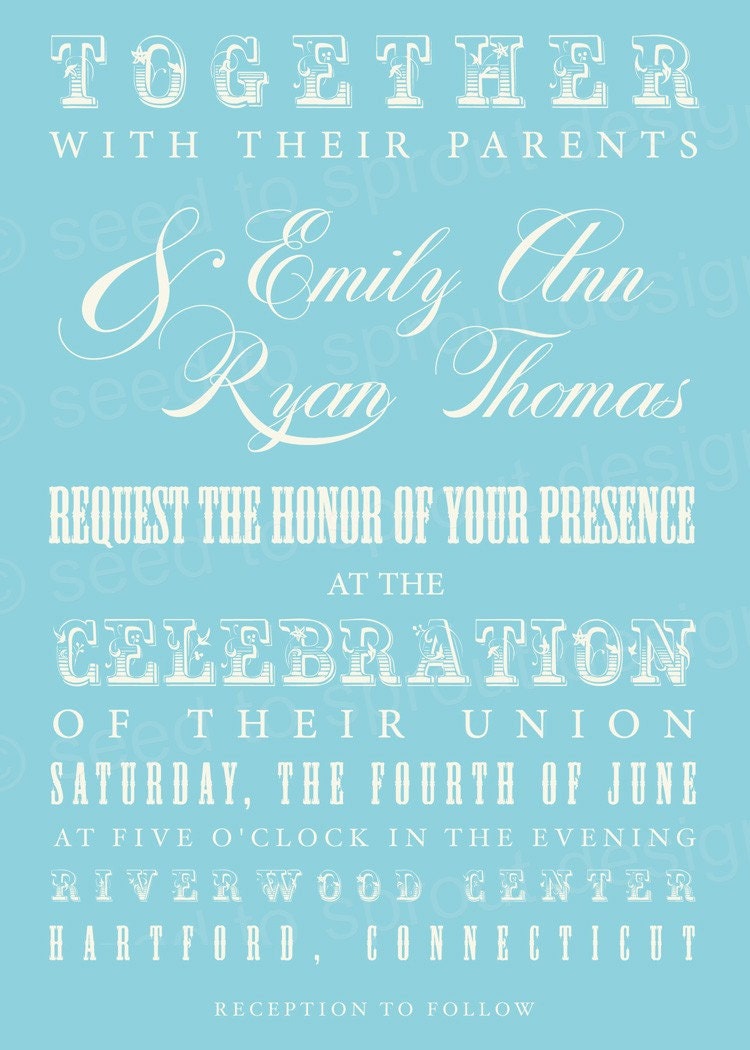 vintage beach wedding invitations