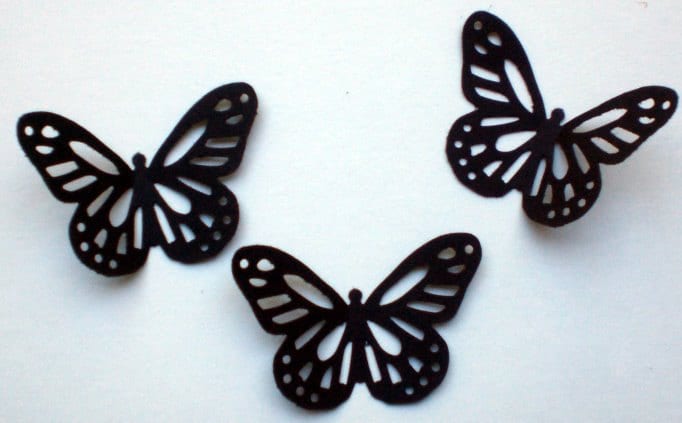 30 Monarch Butterfly Paper Embellishments Confetti Cupcake Toppers Table 