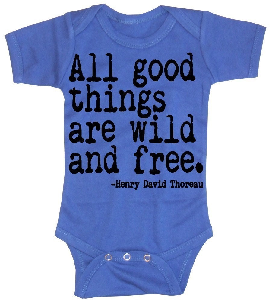 Thoreau Quote baby boy Onesie