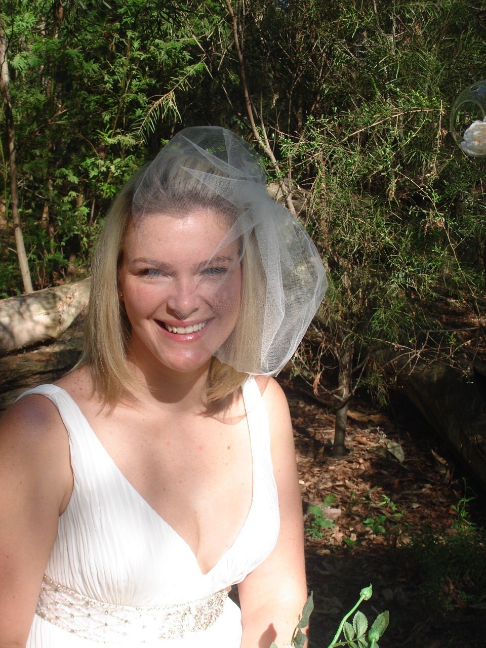 Ivory Birdcage Veil bridal