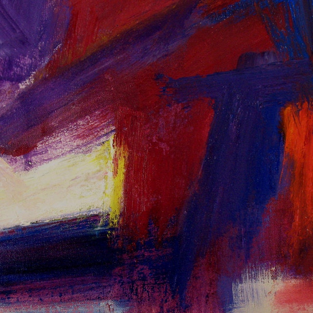 dark blue abstract painting