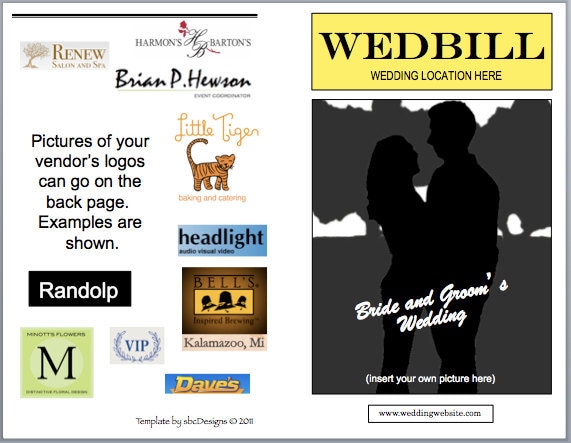 Wedbill A Playbilllike Wedding Program Template From bergrens