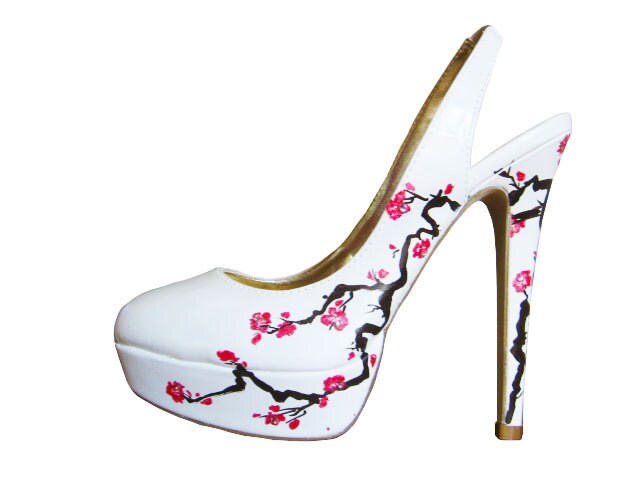 Wedding Shoes Cherry Blossom includes pink Swarovski Crystals 