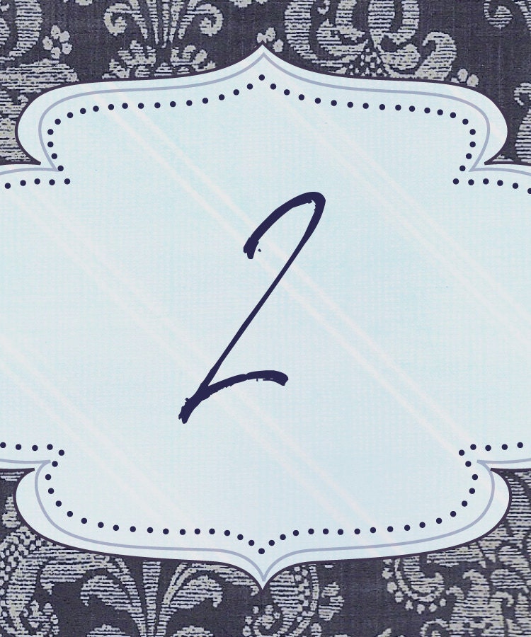 Bountifully Blue Wedding Table Number From allisoneyoungblood