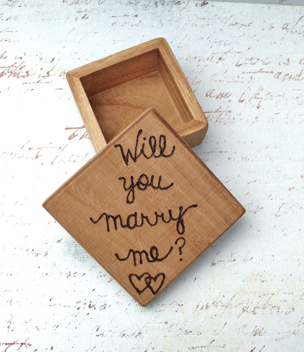 Will You Marry Me Wooden Keepsake Box Engagement Wedding