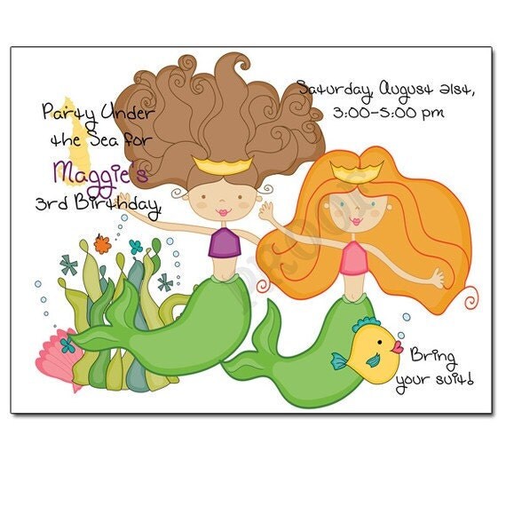 Mermaid with Hair Color Options (Friends)