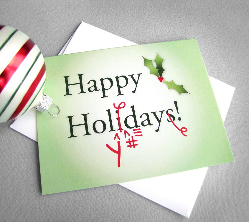 Happy Holy Day Editor's Christmas card