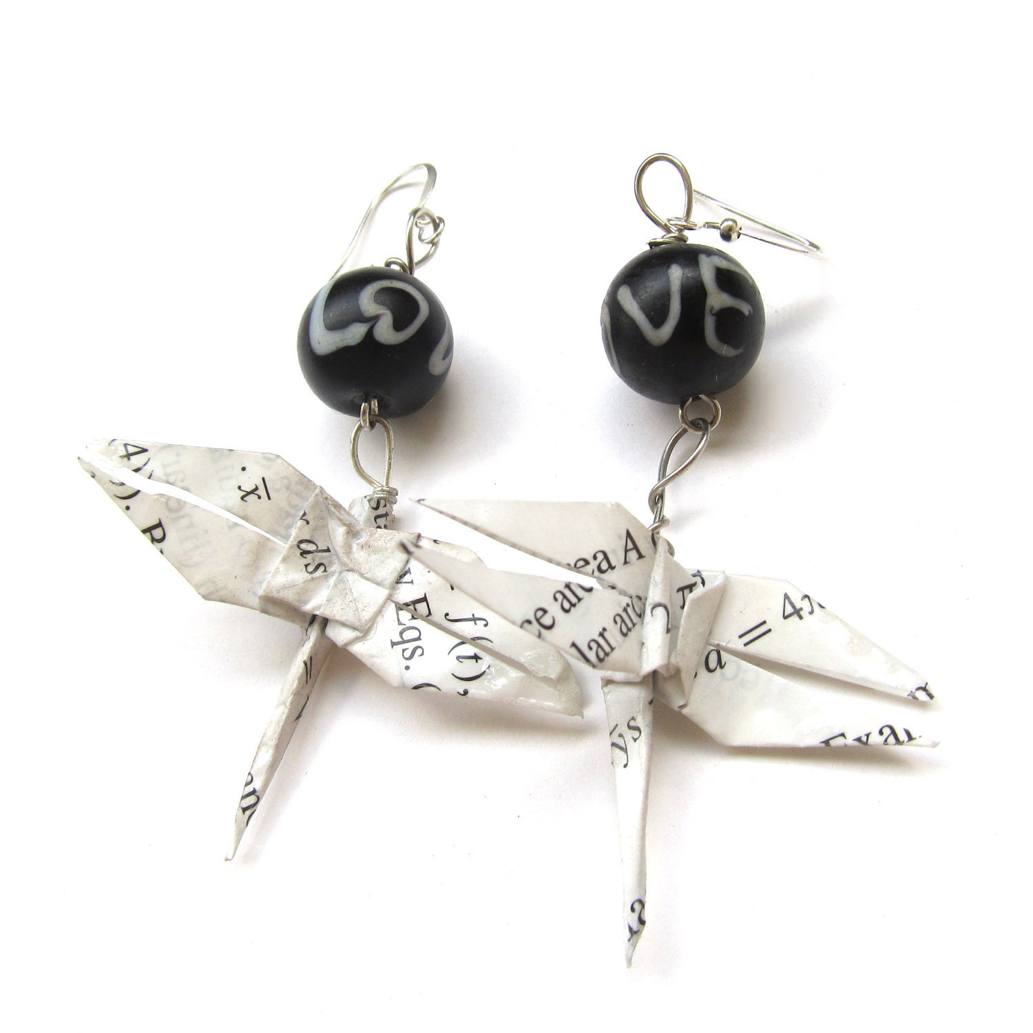 Upcycle, Recycle, Reuse Origami Earrings Great Gifts for Her