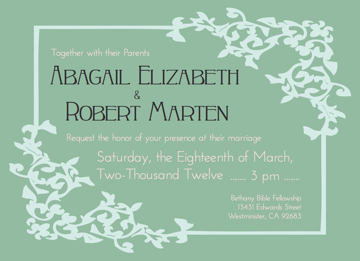 informal wedding invitation wording