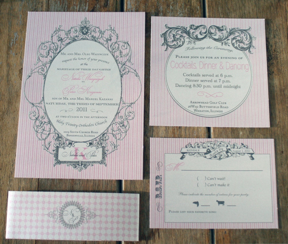 Vintage Striped Custom Wedding Vintage Striped Custom Wedding