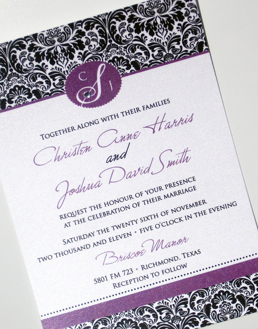 Purple Damask Wedding