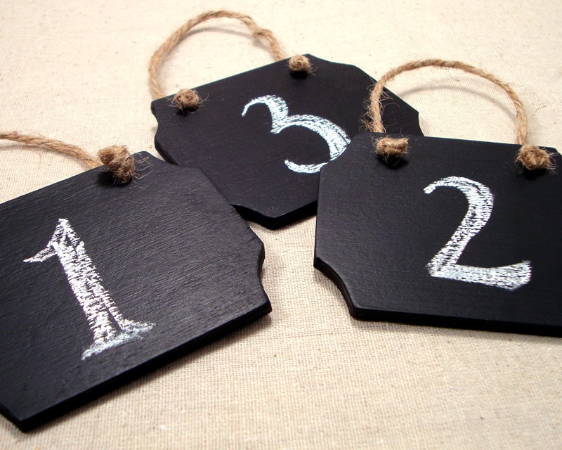Chalk Board Signs Wedding Table Numbers Rustic Wedding Decor Set of 6