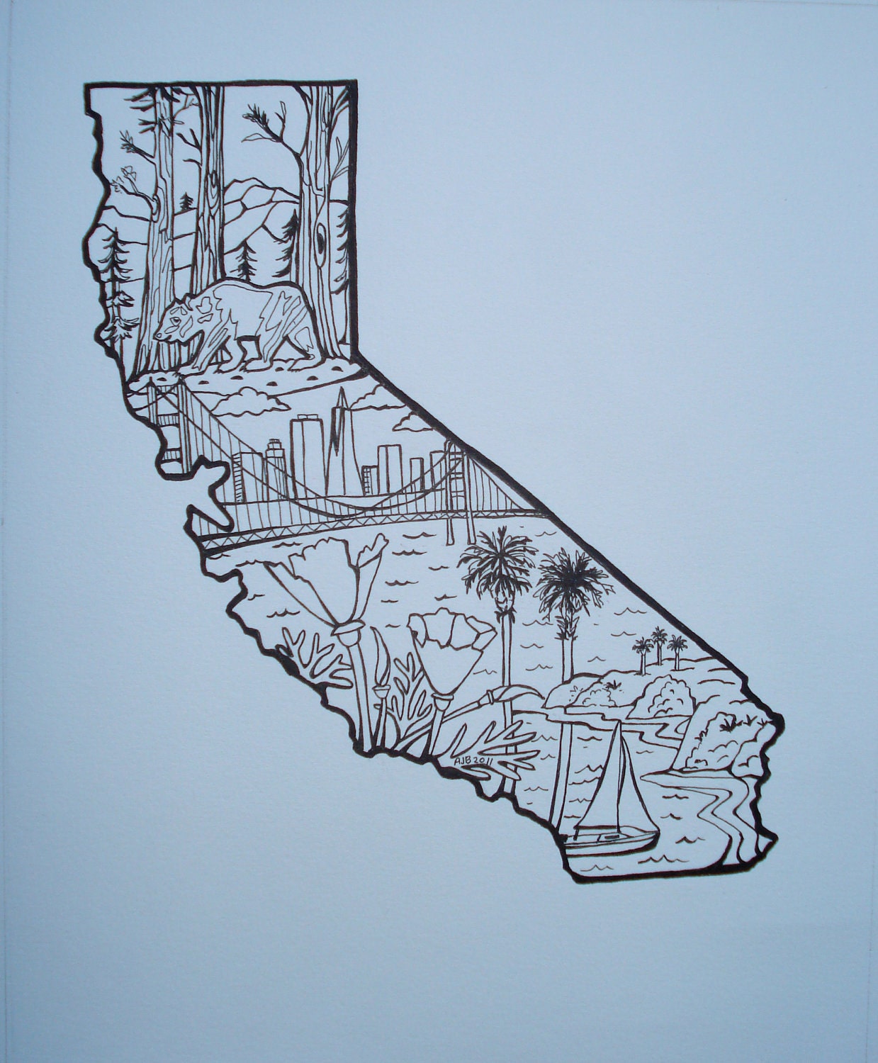 California+state+outline+with+bear