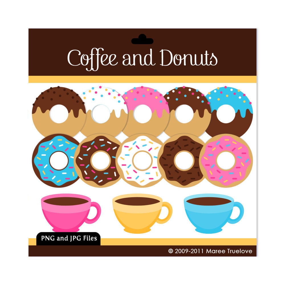 clipart coffee and donuts - photo #24