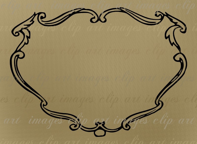 Gilded Frame Clip Art Monogram Frame Wedding Fancy Delicate 