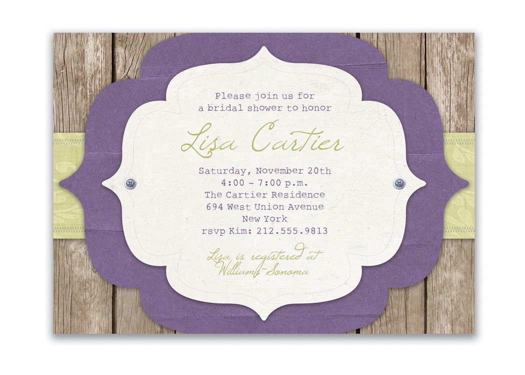 diy purple wedding invitations