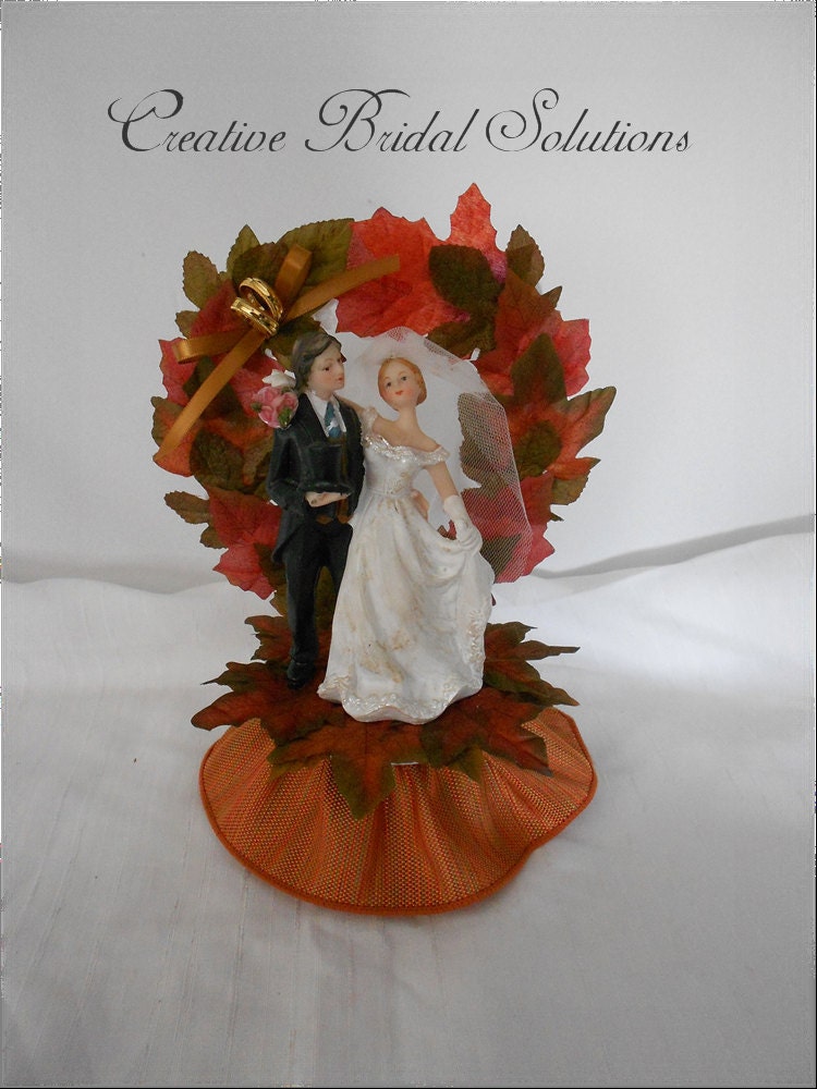 Autumn Fall Wedding Cake Topper From CreativeBridal