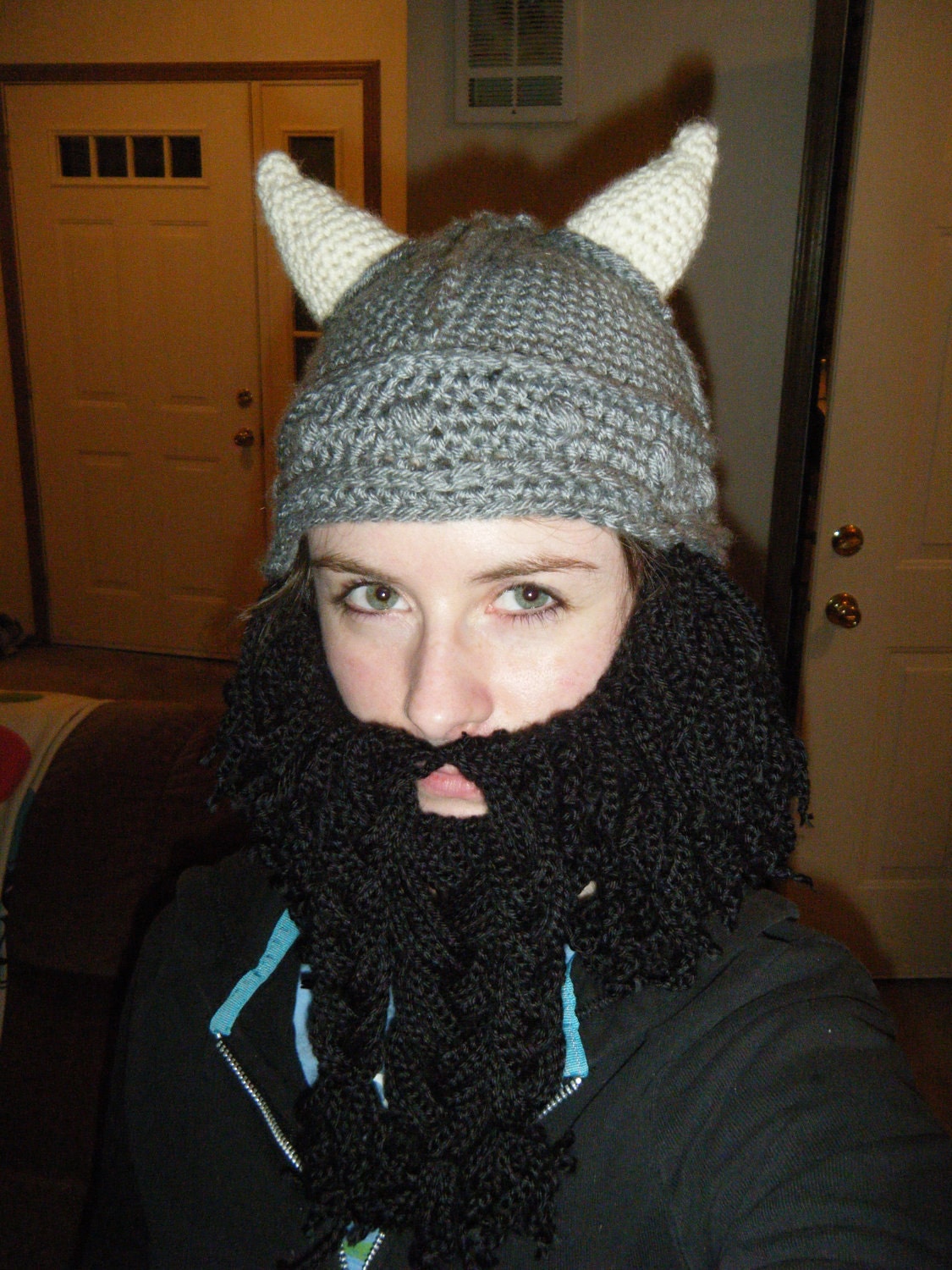 Viking beard hat