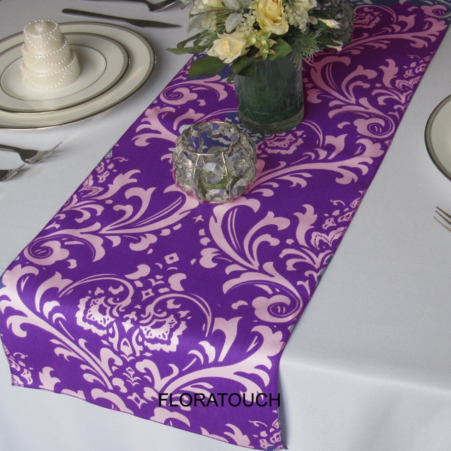 black and purple wedding table