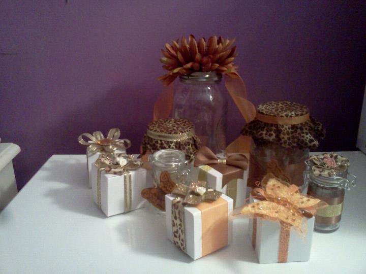  Gold Orange Favor Jars and Boxes PERFECT for Weddings Showers 