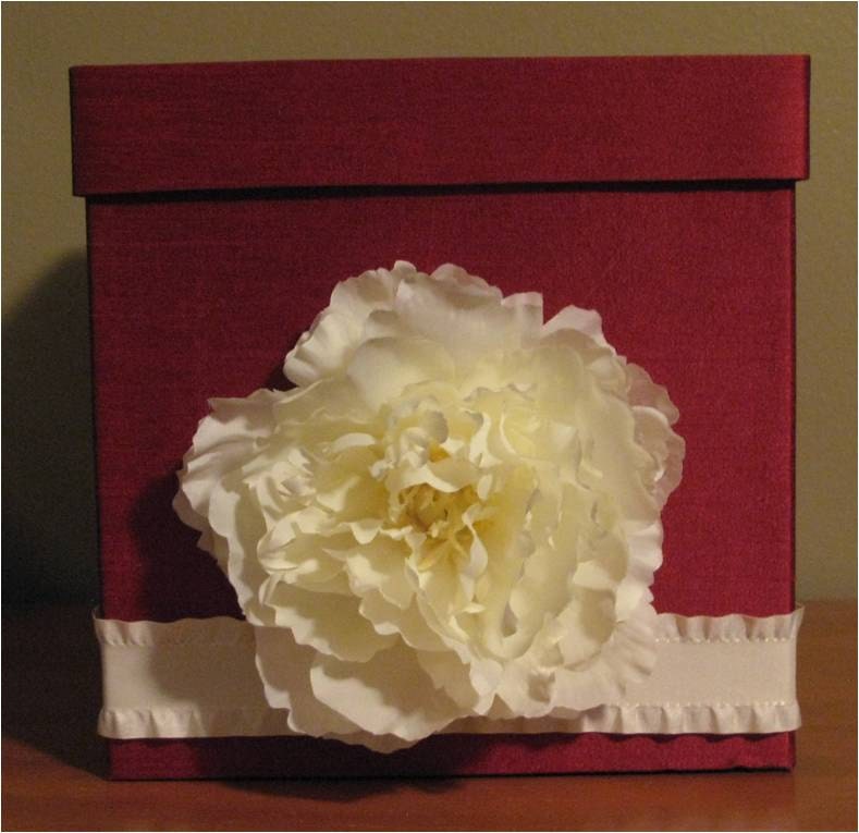 Wedding Reception Gift Card Holder Box Fall Ivory Flower From MysticalBride