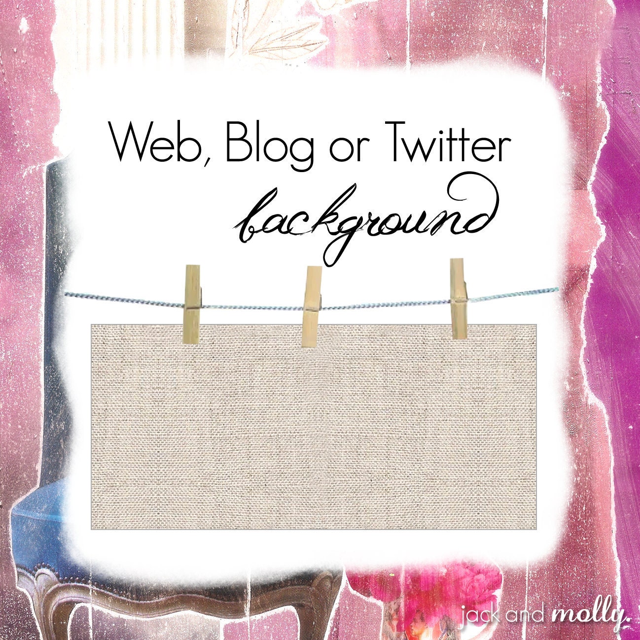 Large Linen Paper Web Blog or Twitter Background Design From jackandmolly