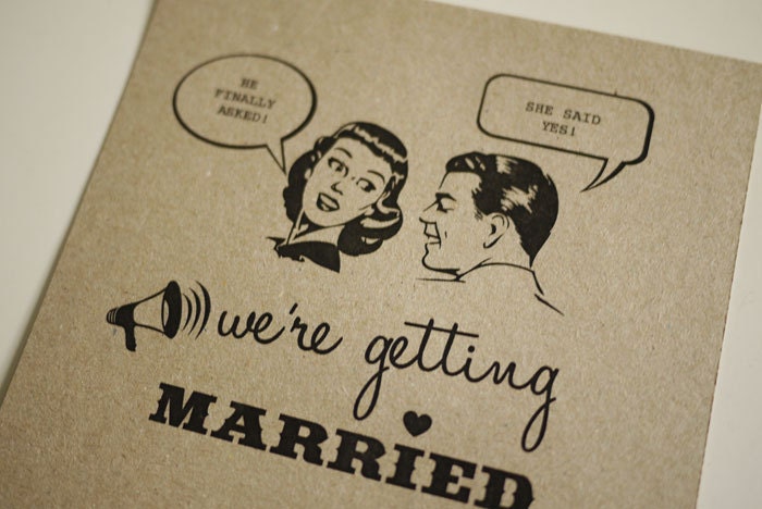 1950's Retro Wedding Invitation PRINTABLE From ThreeEggsDesign