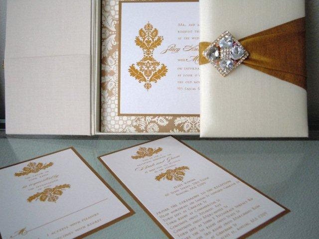 100 Silk Crystal Wedding Invitations Boxes ANY COLOR Available