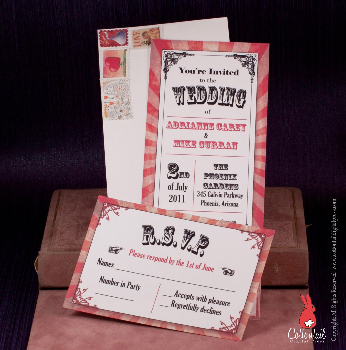 movie free vector wedding invitation