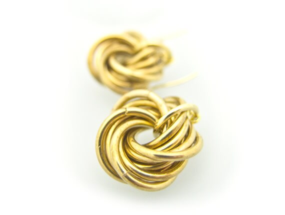Gold Love Knot Earrings by JeannieRichard Gold Love Knot Earrings by JeannieRichard