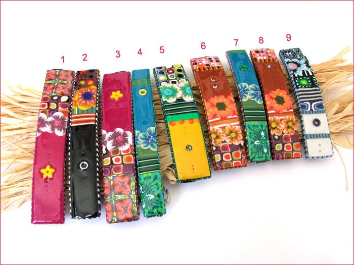 polymer clay hair clips barrettes
