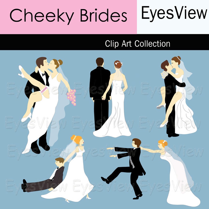 Cheeky Brides Clipart Digital for Cards Stationary digital 