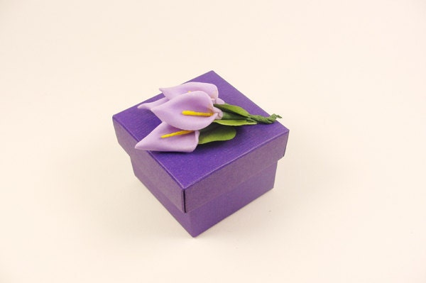 Calla Lily Purple Wedding Favor BoxPerfect for calla lily themed weddings