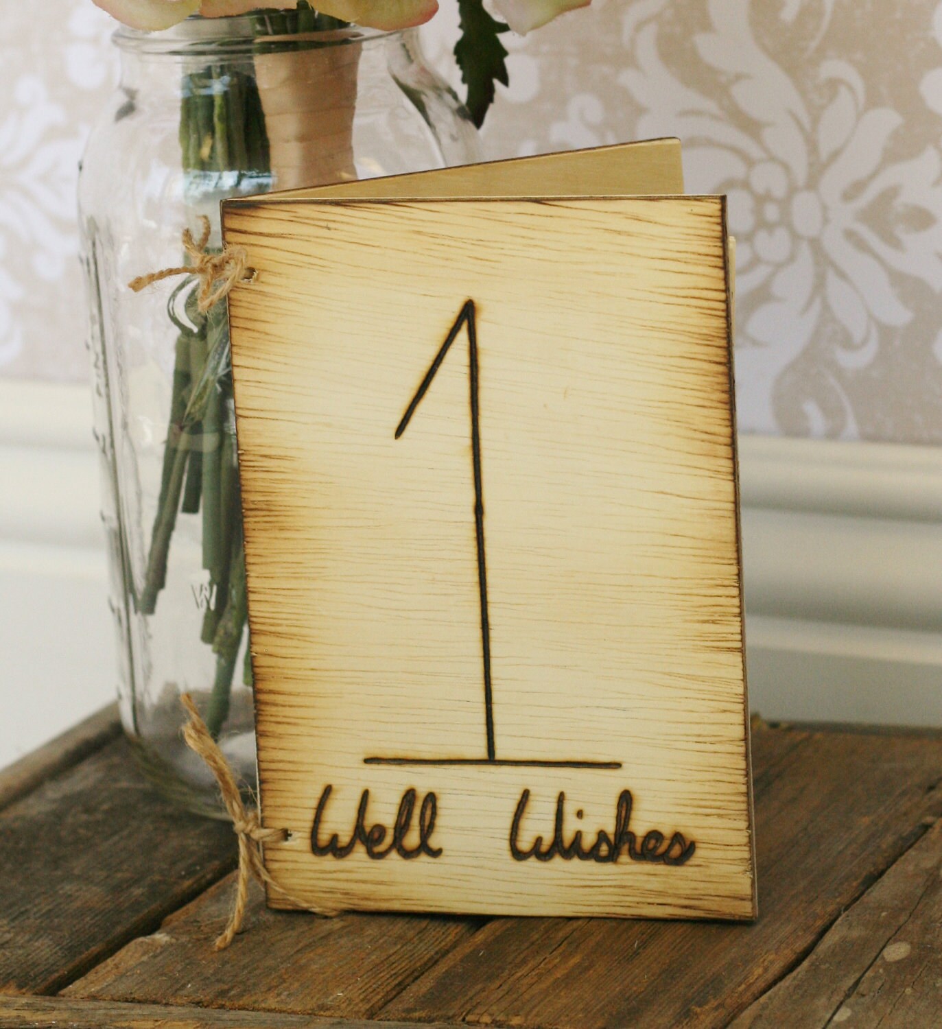 Wedding Guest Book Table Numbers Rustic From braggingbags