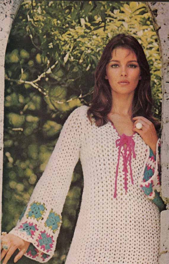 Vintage Boho Crochet Dress Pattern