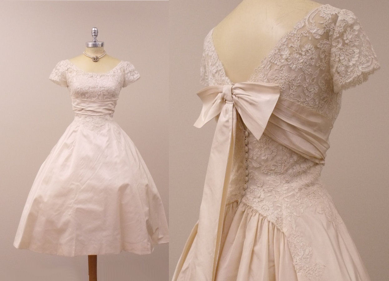 long sleeved tea length wedding dresses