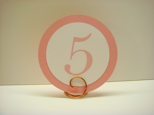 Wedding Table Number Cards Round Circle Design Custom Colors for your 